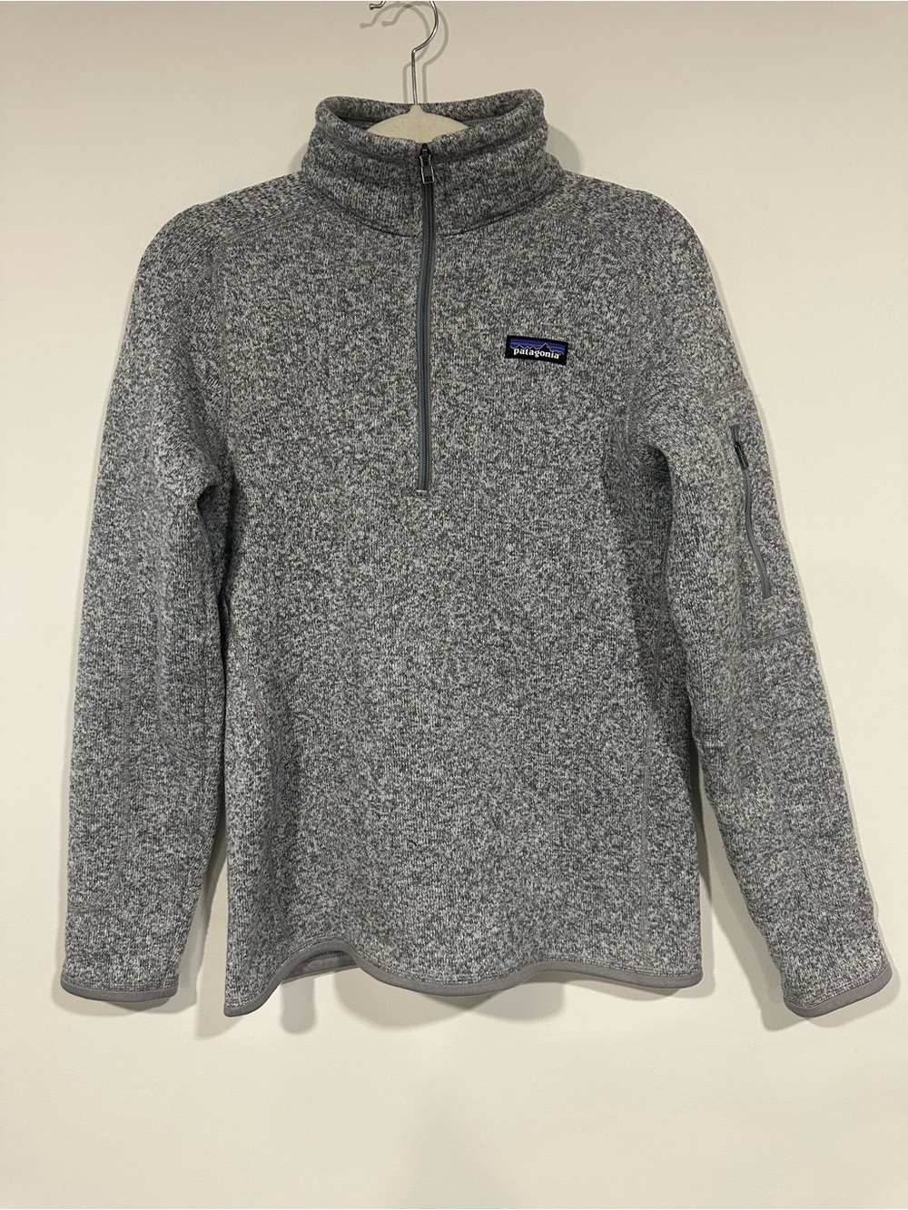 Patagonia Better Sweater Womens Medium Gray Heather 1/4 Zip Pullover Fleece
